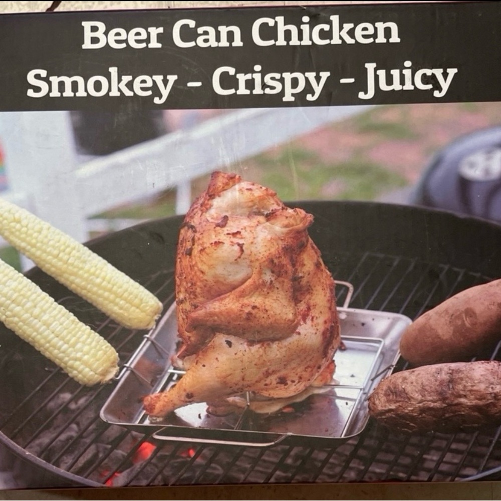 Beer Can Chicken Roasting Rack - Smokey Crispy Juicy
